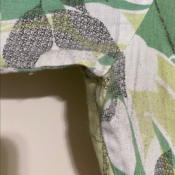 Coldwater Creek shirt blouse women 16 Green Leaf striped linen bundle of 2 fall - Picture 5 of 14